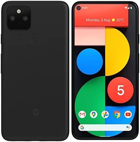 Unlocked Google Pixel 5 128GB Just Black GA01316-US (Renewed)