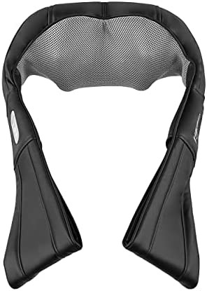 HoMedics Shiatsu Neck and Body Massager, Professional-Quality Massage, Deep Kneading Eases Tension, Versatile for Neck, Shoulders, Legs, and Back, Soothing Heat, Compact Design, 3 Intensity Levels