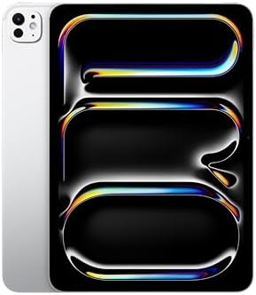 Apple iPad Pro 11-Inch (M4): Built for Apple Intelligence, Ultra Retina XDR Display, 256GB, 12MP Front/Back Camera, LiDAR Scanner, Wi-Fi 6E, Face ID, All-Day Battery Life — Silver
